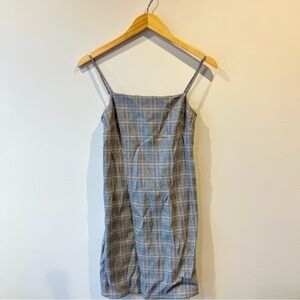 Forever 21 Gray & Yellow Plaid Mini Dress